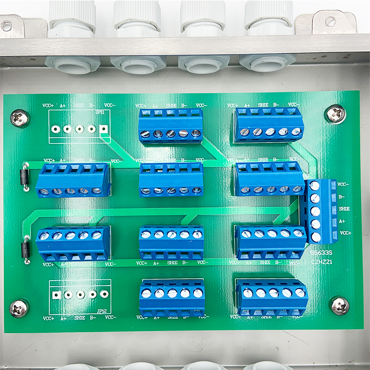 Santwell - JBD -10 10 formas en que la salida digital conecta 10 piezas de carga de carga de carga utilizada Caja de unión de acero inoxidable de escala de peso Caja de unión digital 11