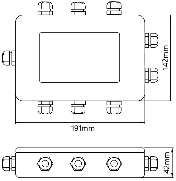 Santwell - Caja de unión impermeable de alta precisión JBT -8 IP68 Caja de protección de la junta de Junction Pesaje Junction 11