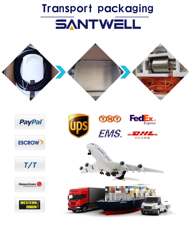 Carga de celda Santwell Tipo de columna Sensor de acero de aleación de celda de carga para escala de camiones CMK -30T 20T 40T 50T 8