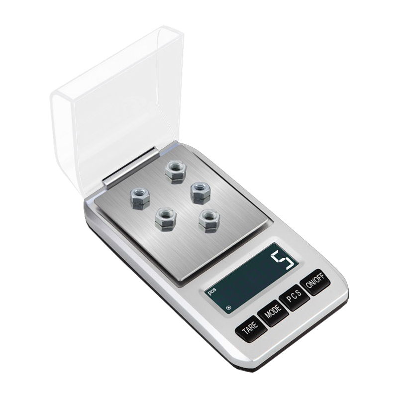 JS-288 Silver ABS + acero inoxidable Food Digital Smart Seseting Escalas de bolsillo de bolsillo Santwell 15