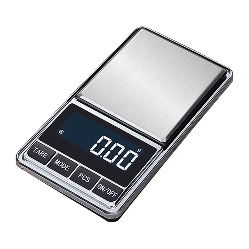 JS-888 Pesaje de acero inoxidable Joya de bolsillo digital barato Mini escala eléctrica Escala de pesaje Santwell 12
