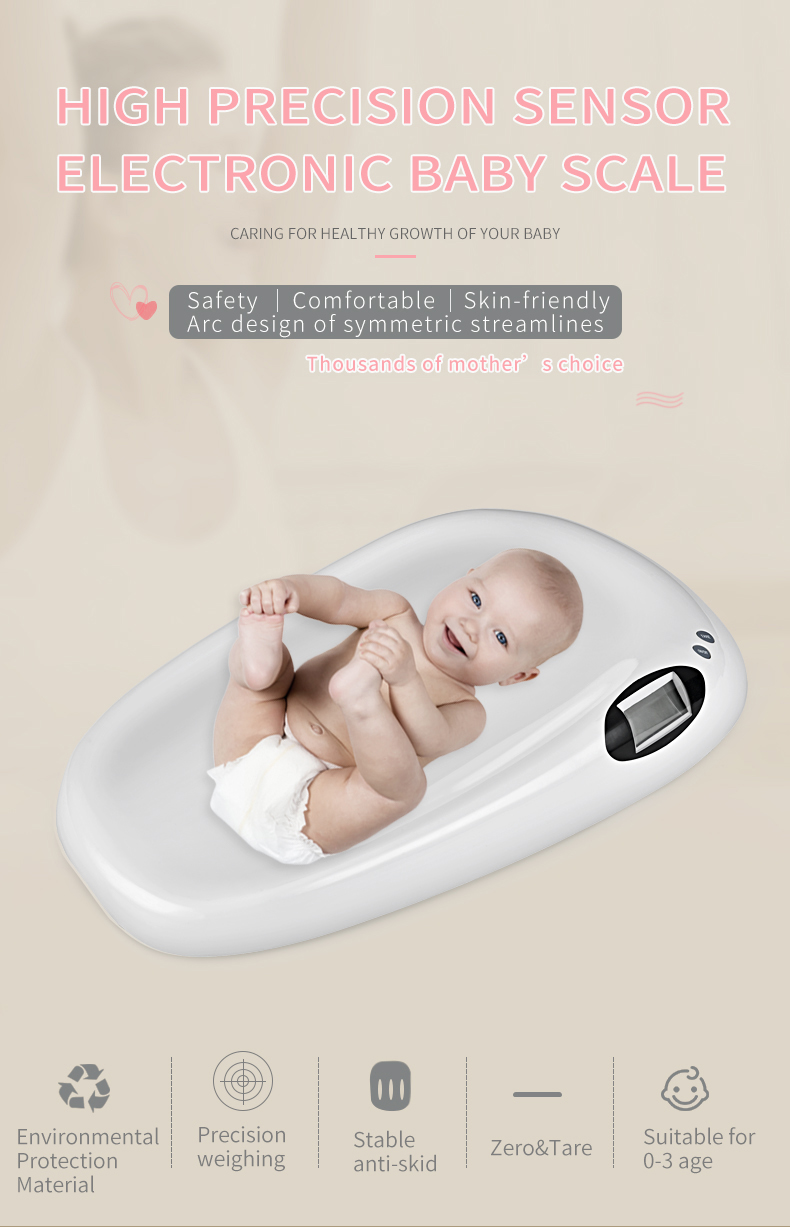 SANTWELL - ABS Professional bloquea automáticamente Batería baja Pantalla infantil Escala de baño de baño de bebé infantil 12