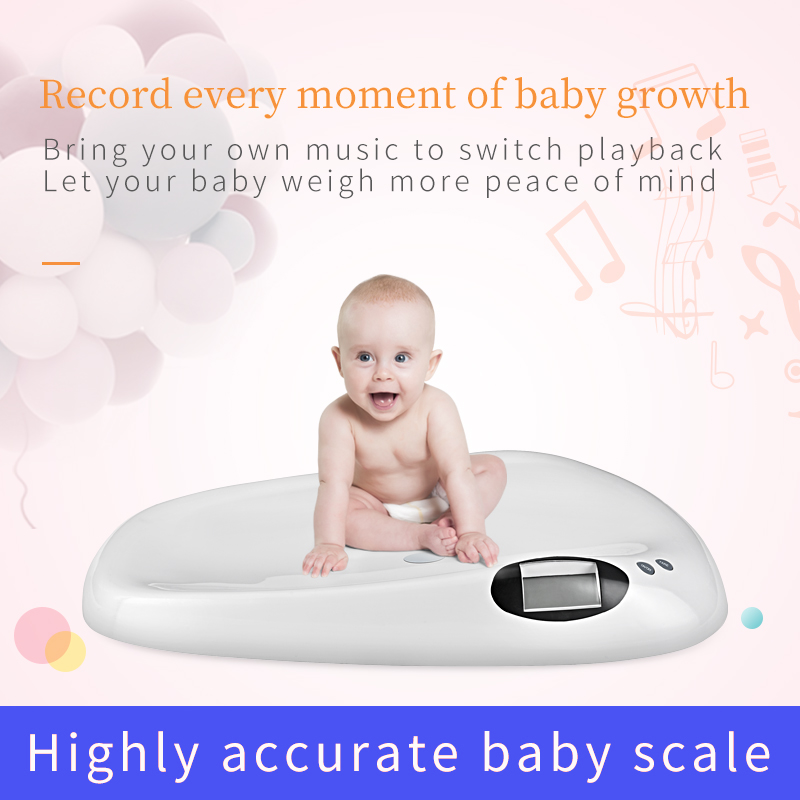 SANTWELL - ABS Professional bloquea automáticamente Batería baja Pantalla infantil Escala de baño de baño de bebé infantil 10