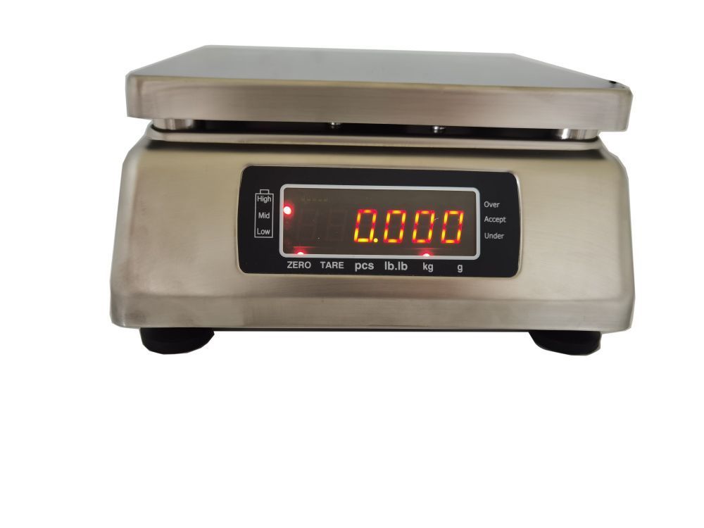 Santwell - WFA Santwell High Precision para pesaje fresco de pesaje recargable LCE Balance de escala impermeable de acero inoxidable de acero inoxidable 10