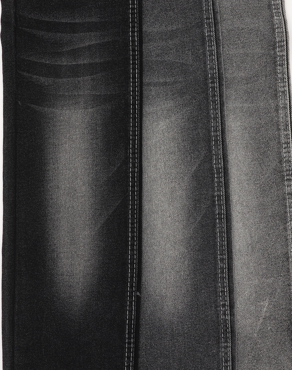 157B-3B  12.93OZ Mercerized black stretch denim fabric with  66%Cotton 32%Poly  2%Spandex 2