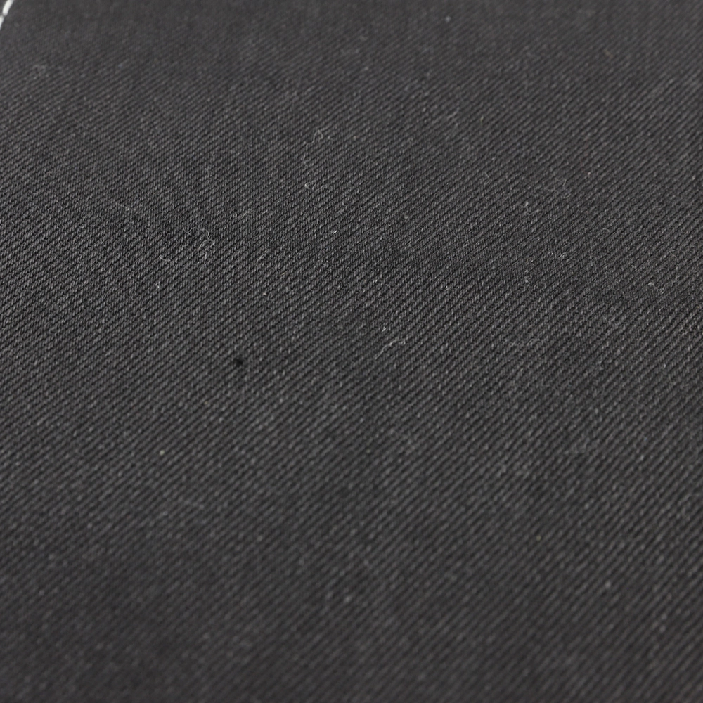 157B-3B  12.93OZ Mercerized black stretch denim fabric with  66%Cotton 32%Poly  2%Spandex 8