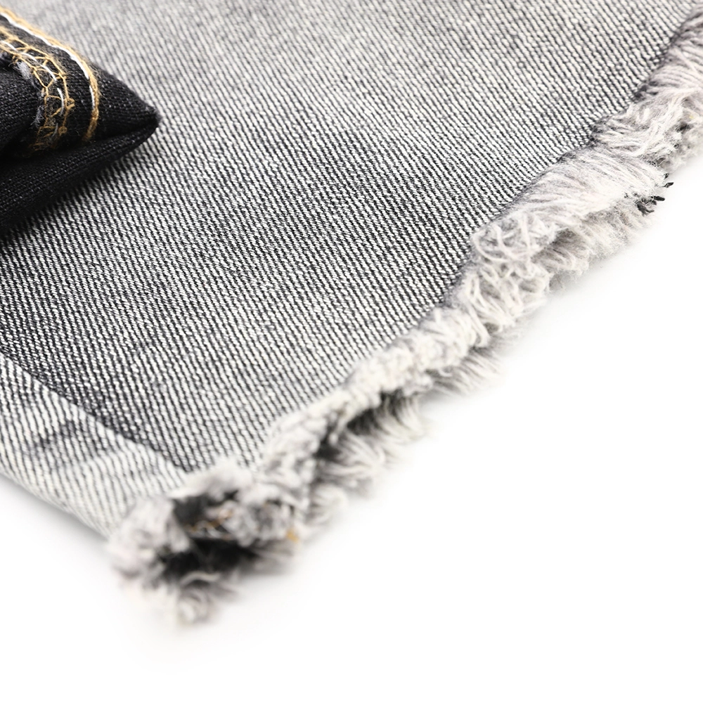 157B-3B  12.93OZ Mercerized black stretch denim fabric with  66%Cotton 32%Poly  2%Spandex 5