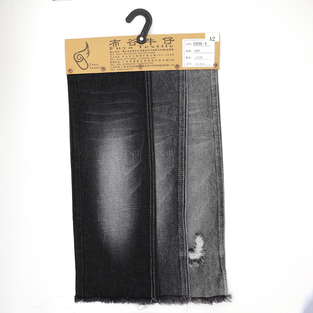 190H-4 Non-Stretch  Cotton denim fabric with 99%Cotton 1%other 1