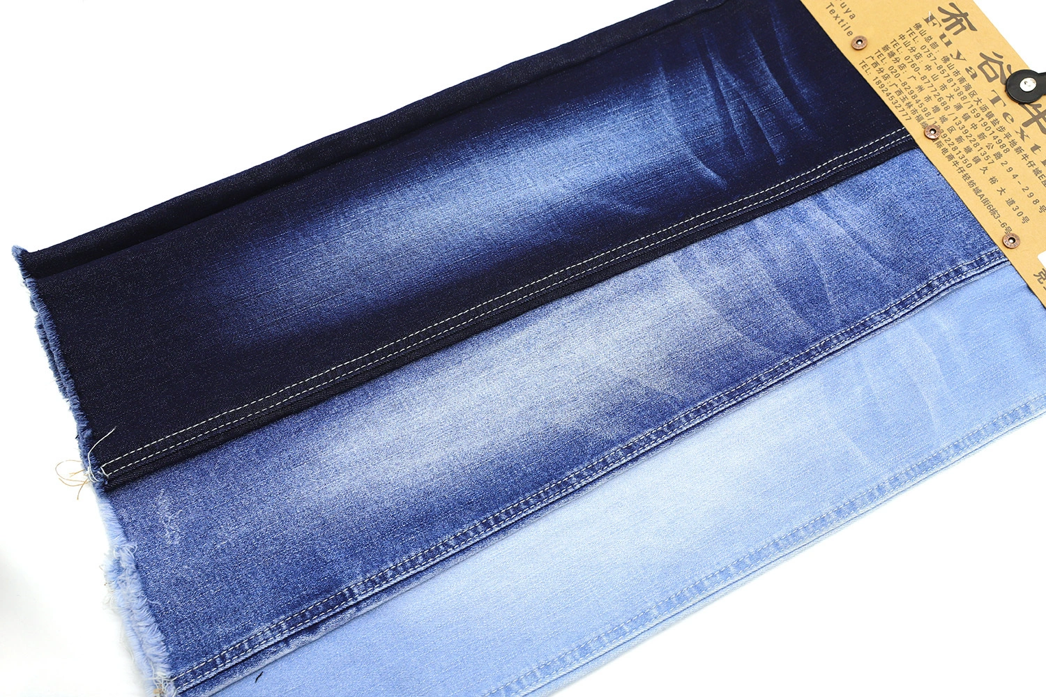 216A-3  8.18OZ stretch slub denim fabric with 68%Cotton  30%Poly 2%Spandex 2