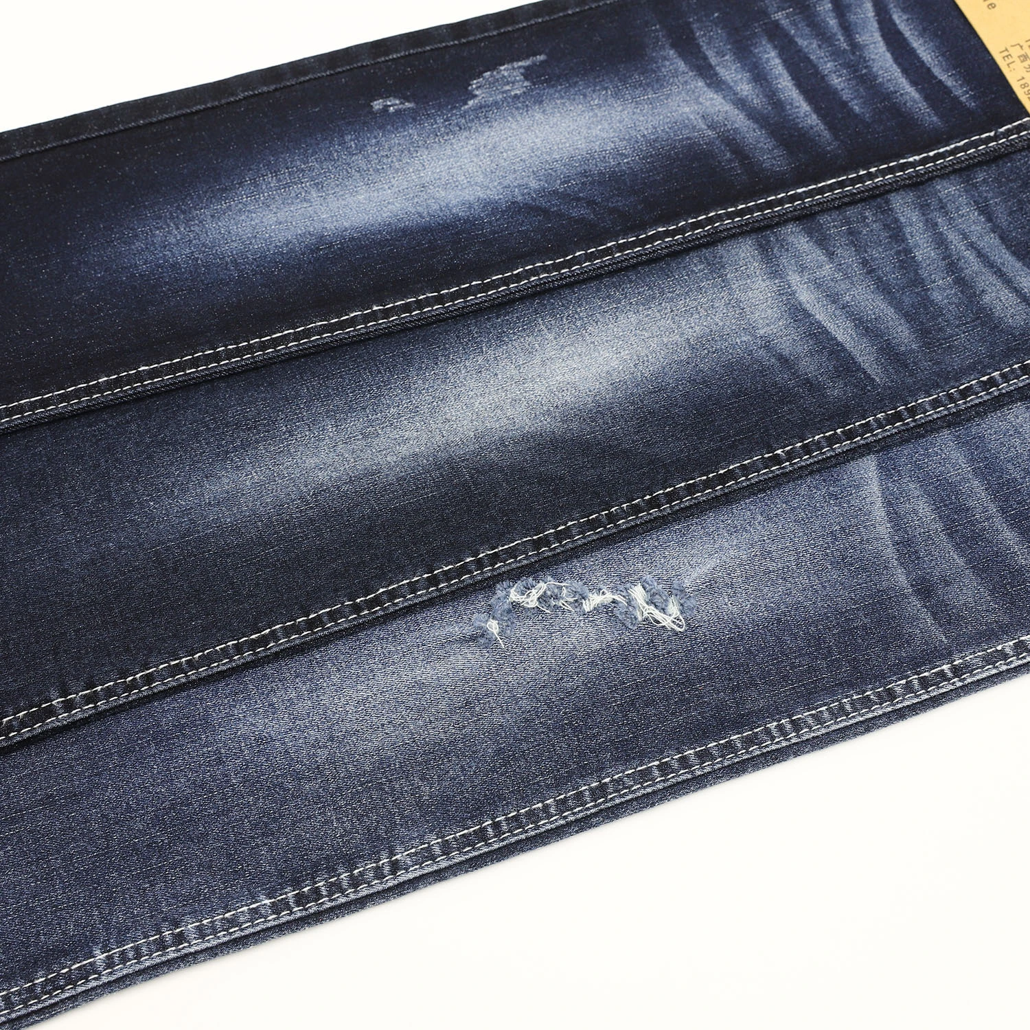 216C-3  stretch 69%Cotton  29%Poly  2%Spandex denim fabric with slub 3