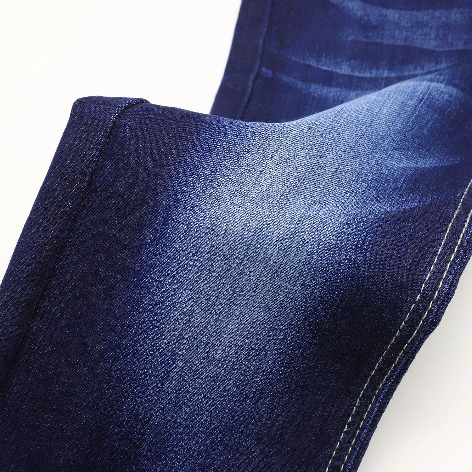 245A-3  12S OA super soft denim fabric with stretch &slub 67%Cotton  28%Poly 3%Viscose 2%Spandex 5