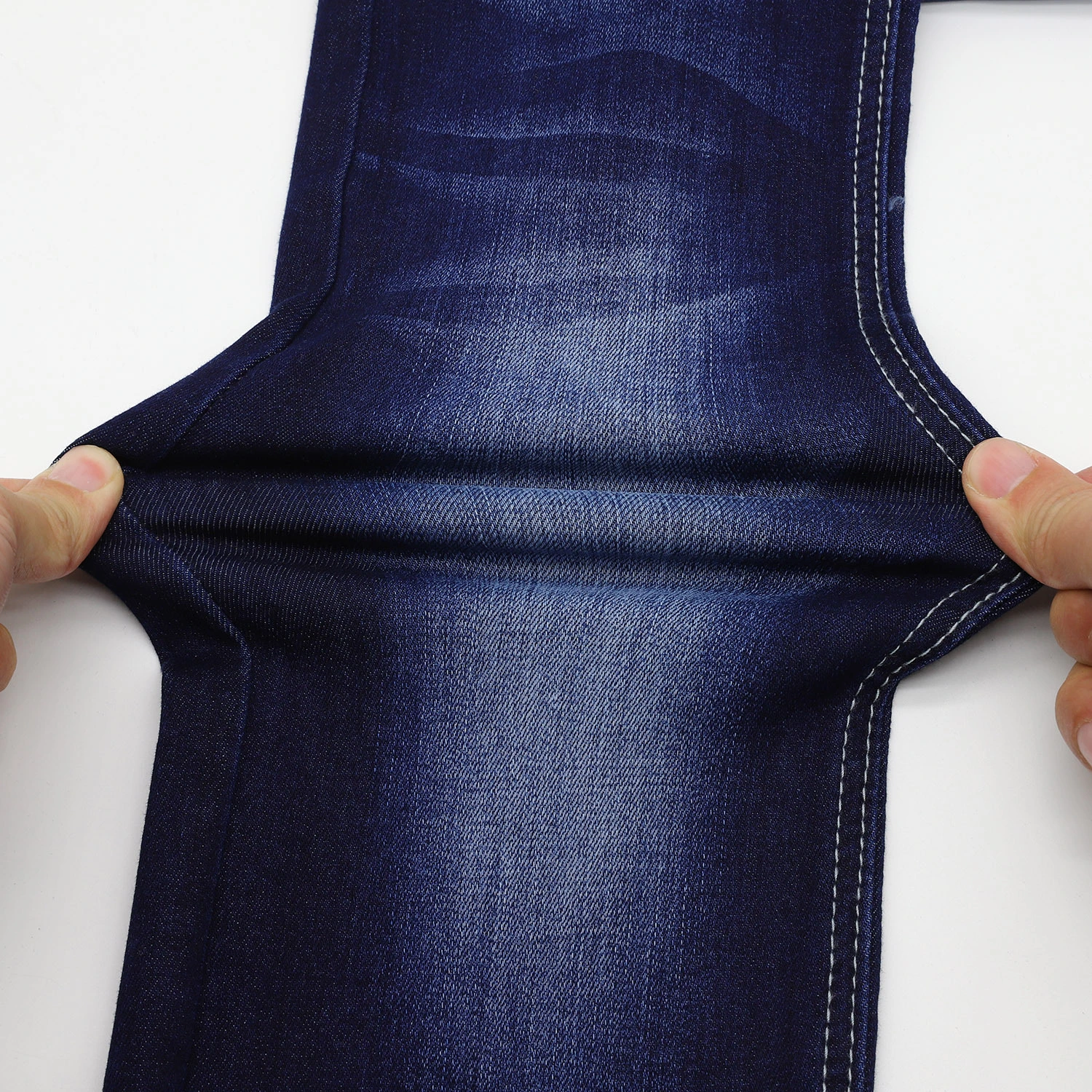 245A-3  12S OA super soft denim fabric with stretch &slub 67%Cotton  28%Poly 3%Viscose 2%Spandex 6