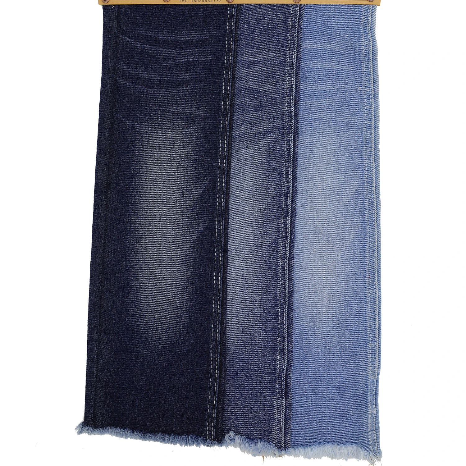 257A-13 Stretch & Slub denim fabric with 61%Cotton  30.5%Poly 7%Viscose 1.5%Spandex 2