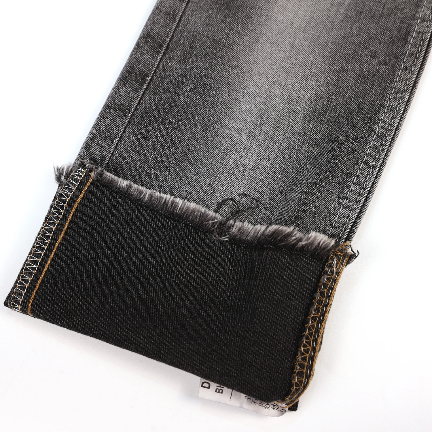 199B-16 10+10*14 Wholesale Black Color Supersoft Cotton Stretch Denim Fabric For Jeans 7