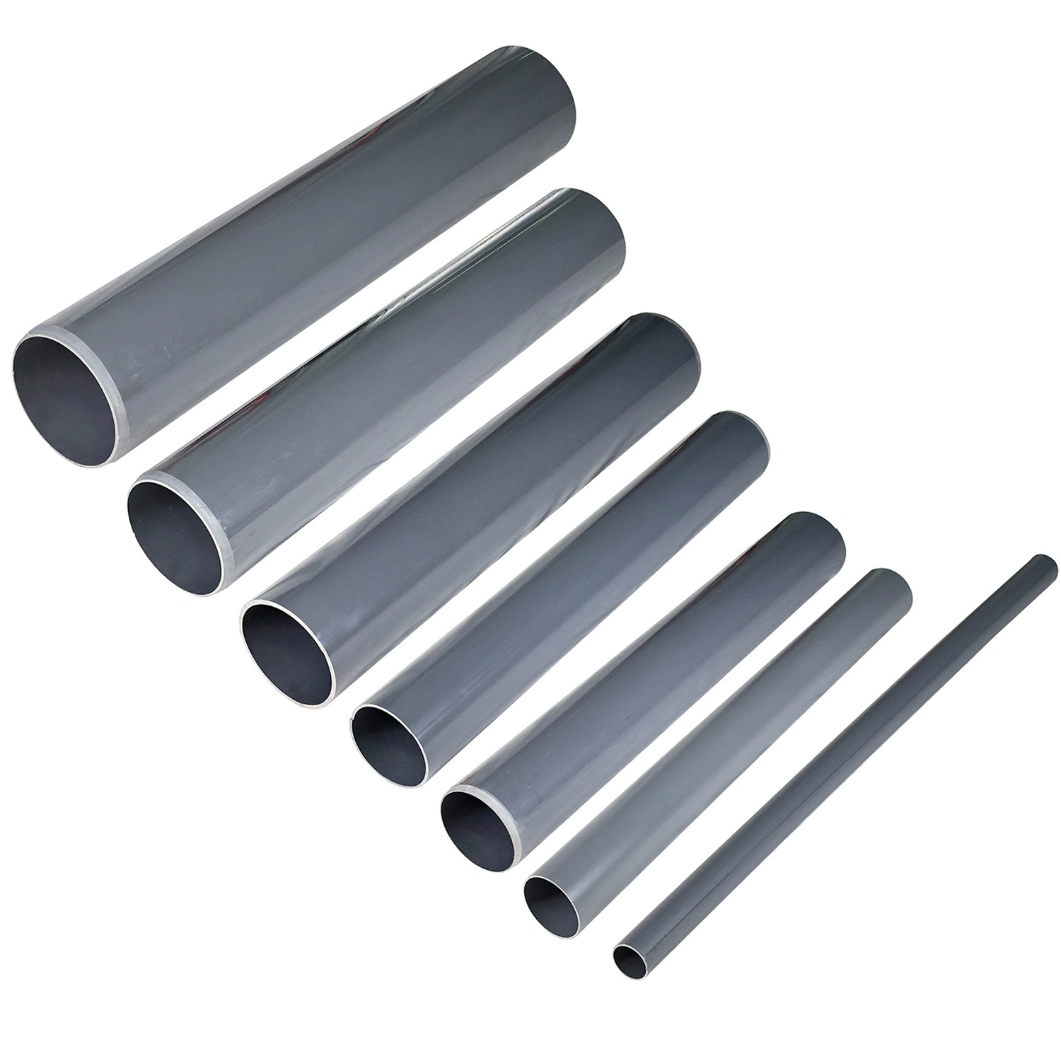 PVC-U Pipes For Water Supply High Impact Resistance Gray Long Service Life 1