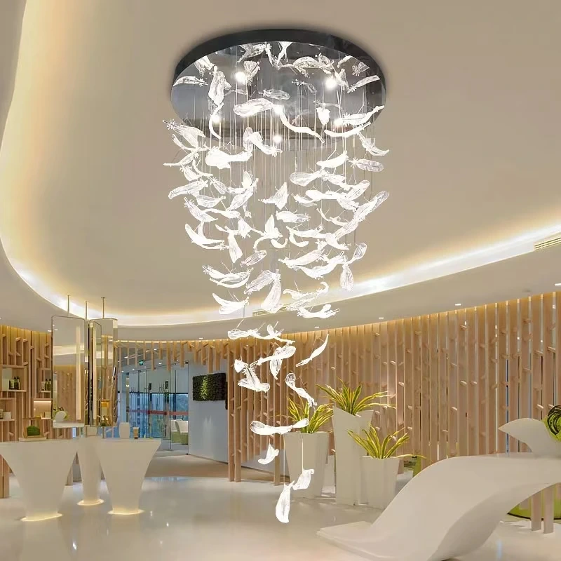 Стеклянная люстра Light Modern для вестибюля отеля, гостиной, торговых центров 1