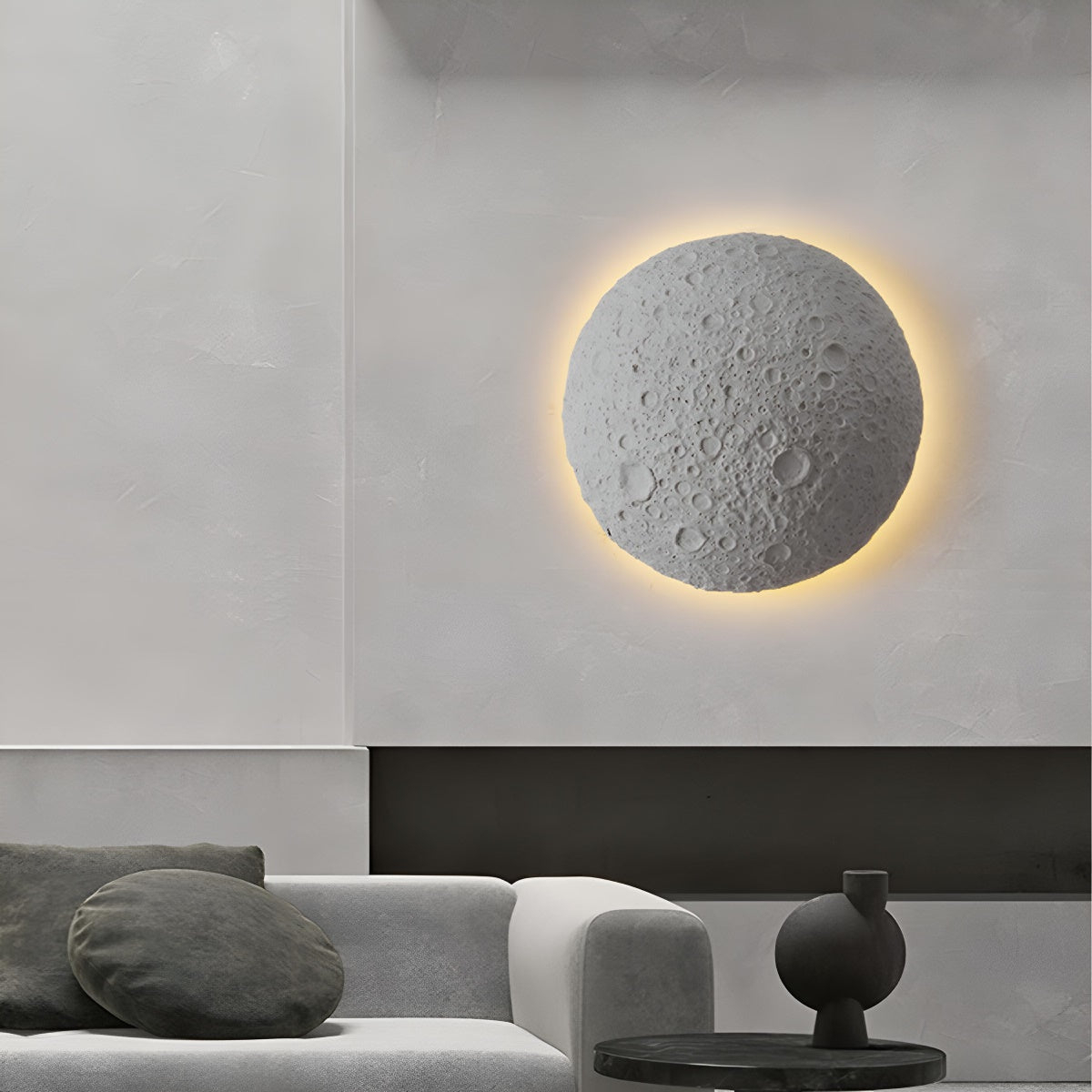 Lámpara de pared LED moderna y creativa con forma de luna 1