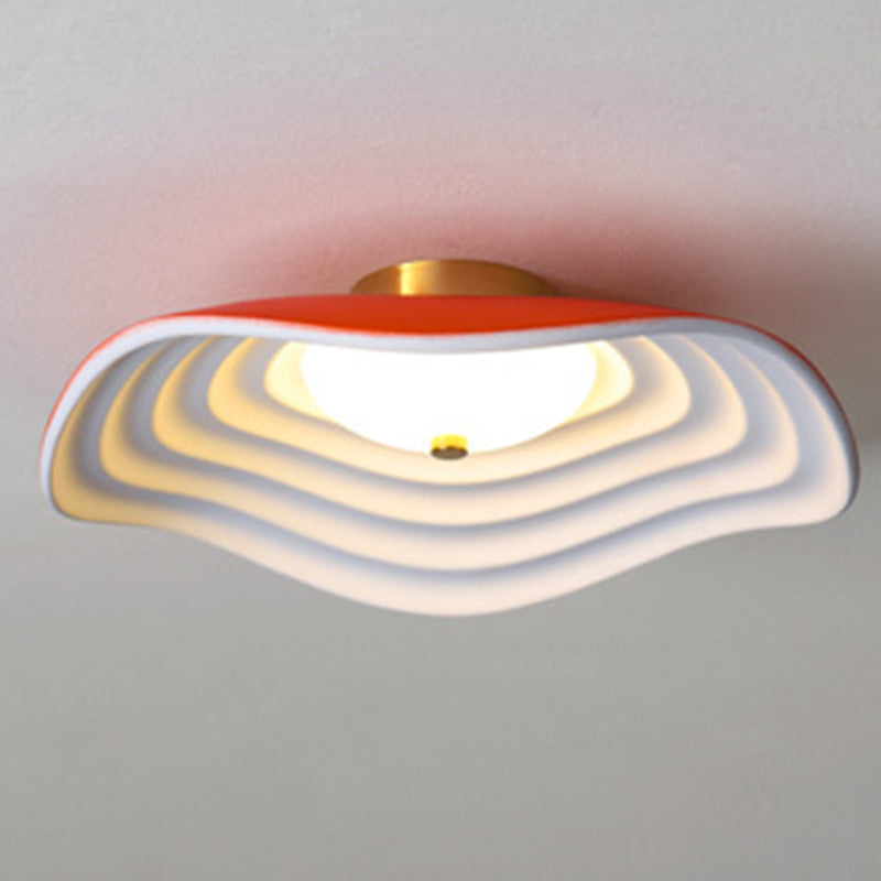 Modern Style Creative Irregular Lotus Leaf Dome LED Ceiling Light 1