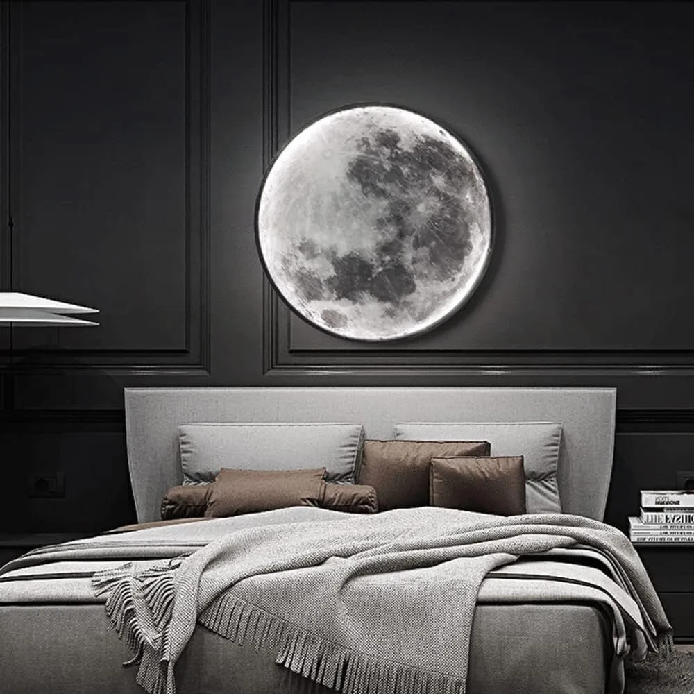 Lámpara de pared artística de alta calidad con diseño de luna y luz nocturna. 1