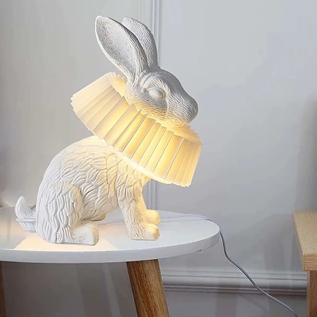 Lampe de table lapin assis mignon 1