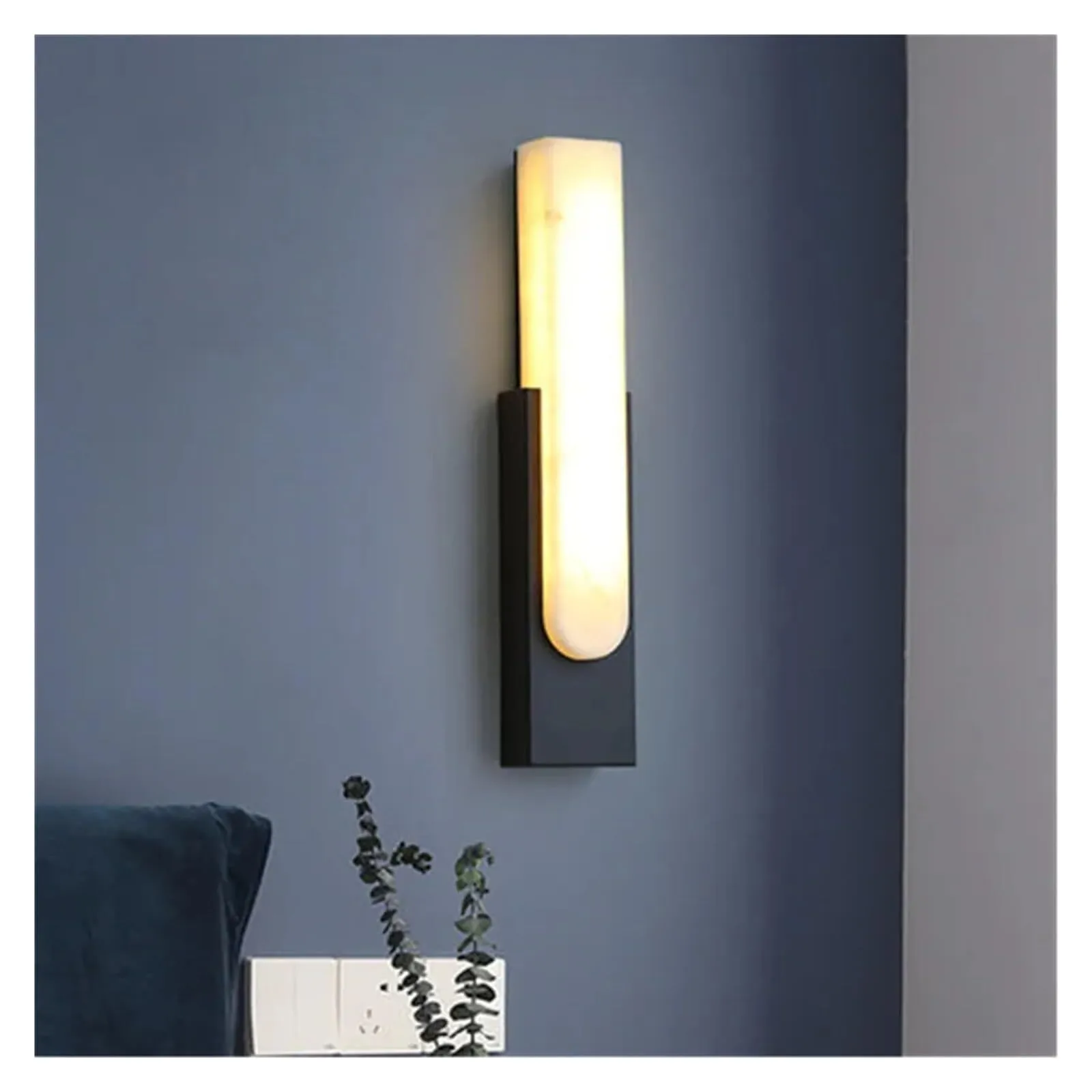 Aplique de pared de mármol de lujo, lámpara de pared para sala de estar, lámpara de dormitorio sencilla, lámpara de pared para pasillo, apliques de pared modernos. 1