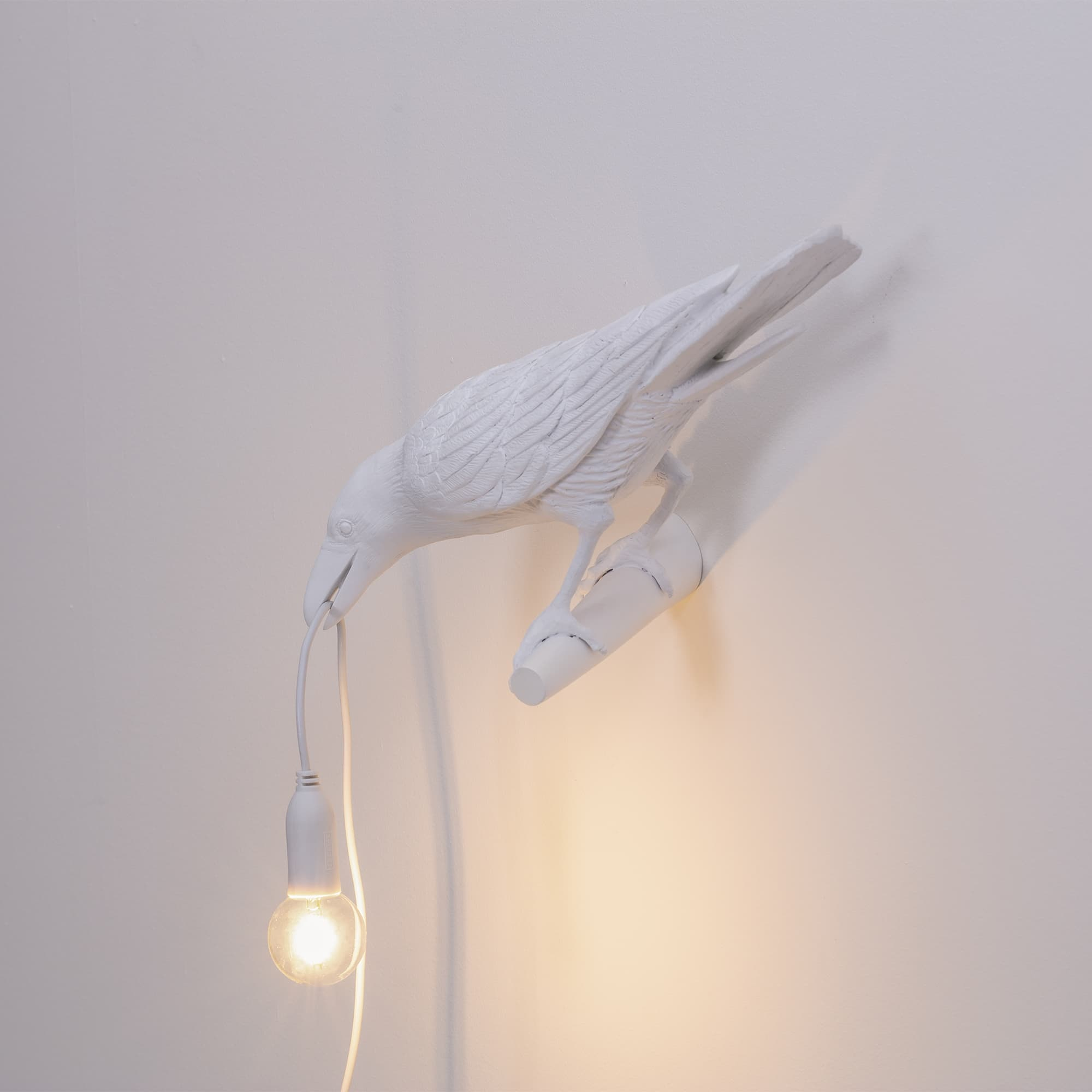 Applique murale oiseau blanc 3