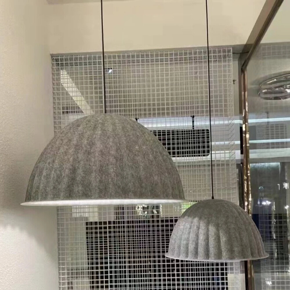 Oversized Dome Textured Non-Woven Fabric Pendant Light, Acoustic Modern Nordic Ceiling Hanging Lamp for Living Room Dining Bedroom 1