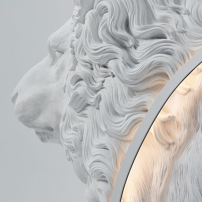 Lámpara de pie con forma de león, lámpara de pie con escultura animal de FRP con LED incorporado, decoración de arte moderno para sala de estar, vestíbulo de hotel, espacio comercial - 1777445328209825 2