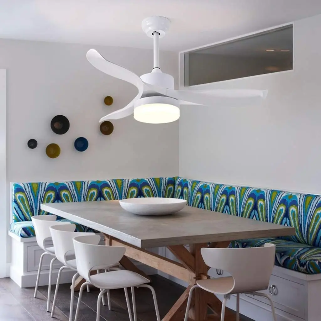Macaron-Inspired Ceiling Fan with Light 3-Blade Quiet Reversible Fan Lamp for Bright Kitchen & Living Spaces 1