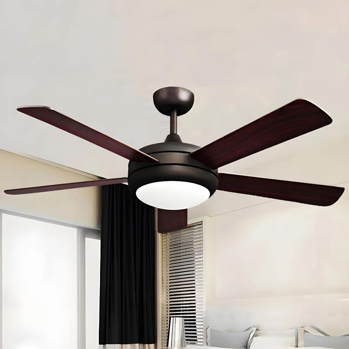 Timeless 5-Blade Ceiling Fan with Light Reversible Fan Lamp for Rustic & Contemporary Spaces 1