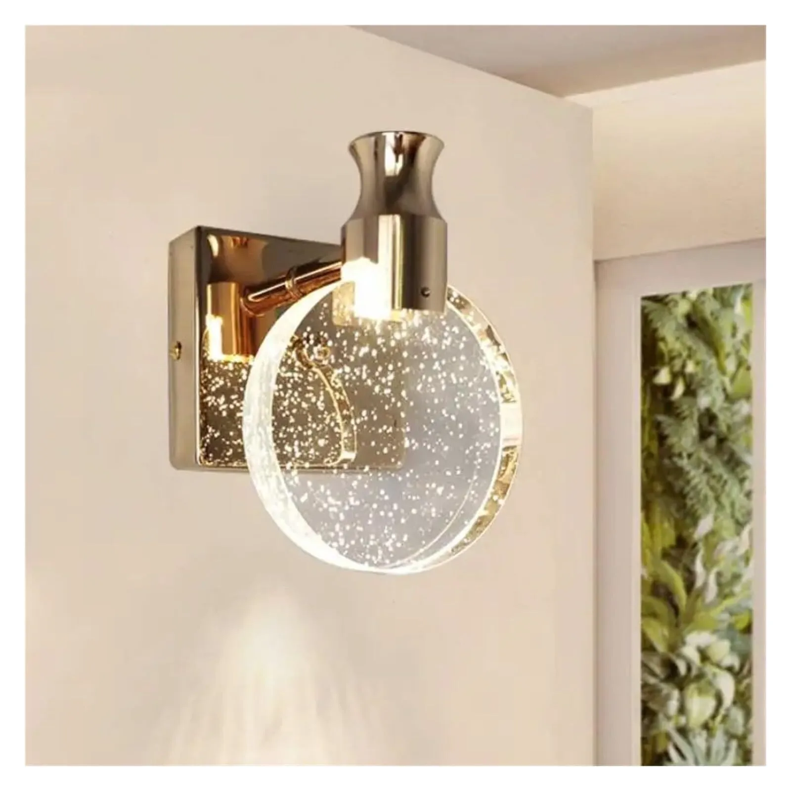 Modern Luxury Bubble Crystal Wall Sconce, French Gold LED Wall Light for Bedroom Bathroom HTD-IWCR400B28 1
