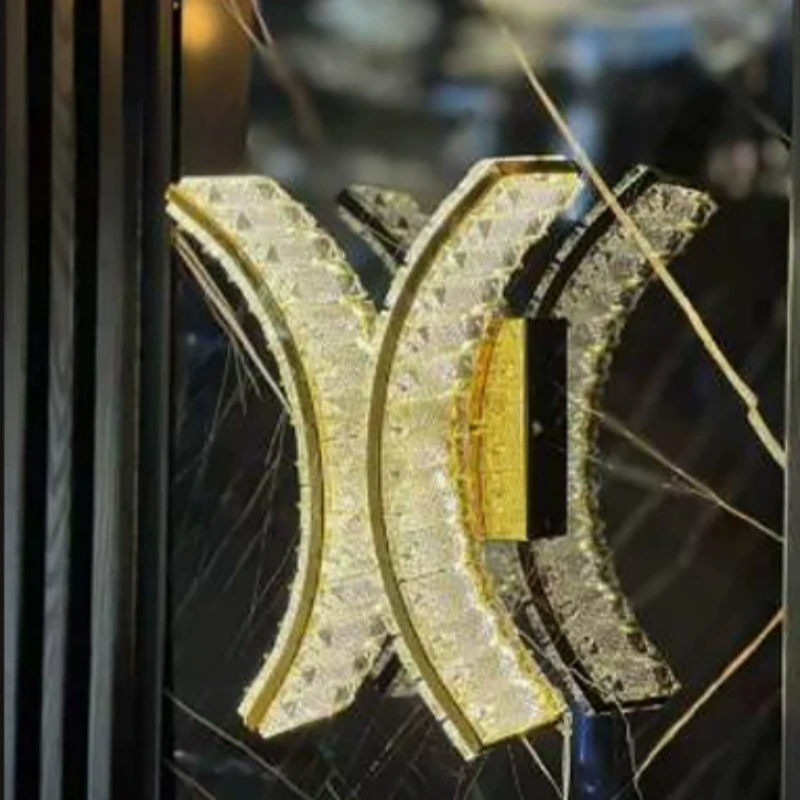 مصباح جداري فاخر وعصري على شكل حرف X مصنوع من الكريستال، مزود بإضاءة LED، مناسب لغرف النوم والمعيشة والممرات HTD-IWCR400B52 1