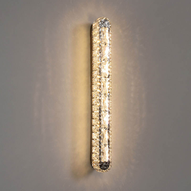 مصباح جداري فاخر بتصميم بسيط من الكريستال الفقاعي، مزود بإضاءة LED، مناسب لغرفة النوم والحمام وغرفة المعيشة HTD-IWCR400A146 1