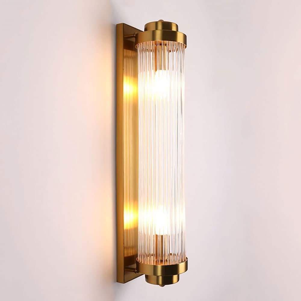Postmodern Luxury Ribbed Glass Wall Sconce LED Wall Light for Bedroom Bedside Living Room Bathroom Vanity HTD-IWG400A01 1