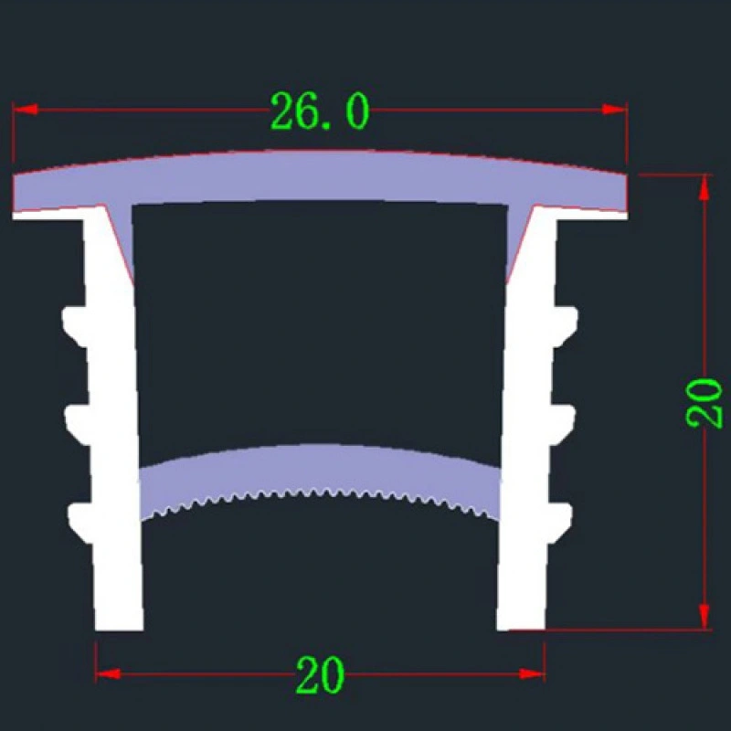 Profilé LED en silicone 20 x 20 mm avec bride, 3 styles (bord blanc, standard et noir intégral), installation par clipsage, diffuseur LED étanche et anti-jaunissement HTD-SLC2020KKDB-41 1