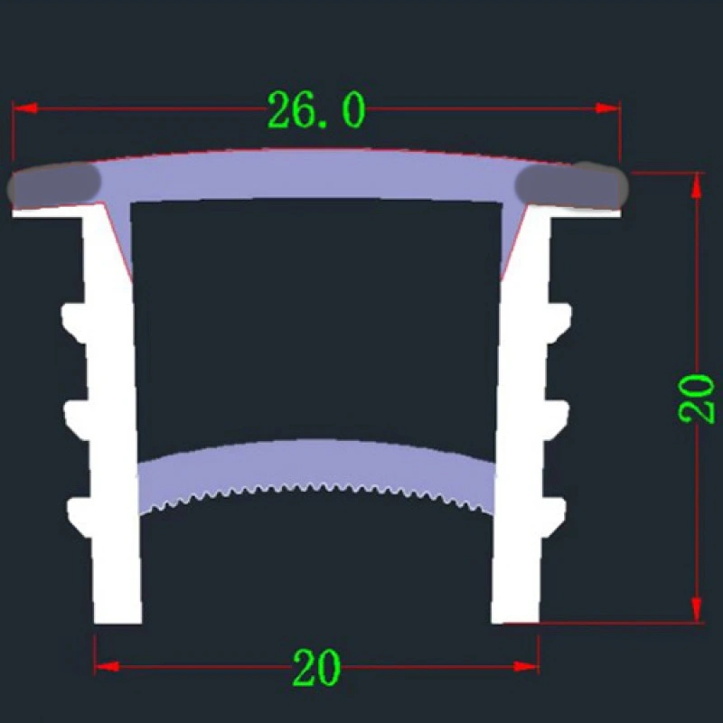 Canal de silicona para LED de 20x20 mm con brida, borde negro, instalación a presión, difusor de tira LED flexible, impermeable y antiamarilleo HTD-SLC2020KKDB-48 1