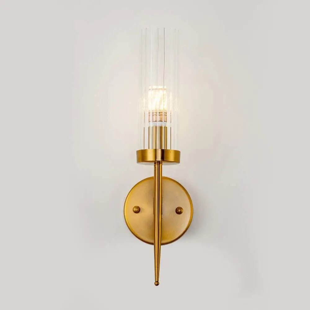 Nordic Simple Single & Double-Head Glass Wall Sconce Personality LED Wall Light for Bedroom HTD-IWG400A14 1