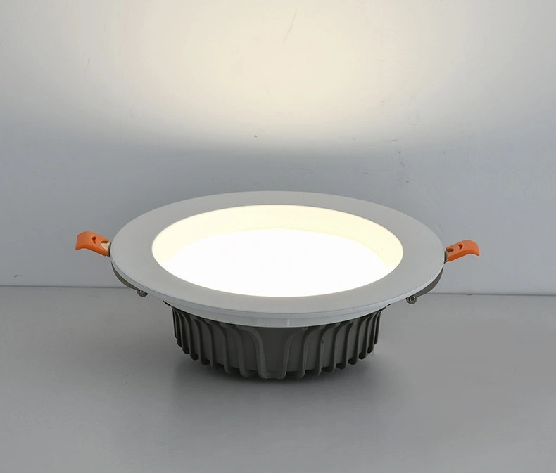 Downlight LED empotrable de estilo clásico y atemporal, 230 mm de diámetro exterior, 200-215 mm de diámetro de corte, 30 W, para proyectos de ingeniería doméstica y comercial HTD-Q2-80A-381 1