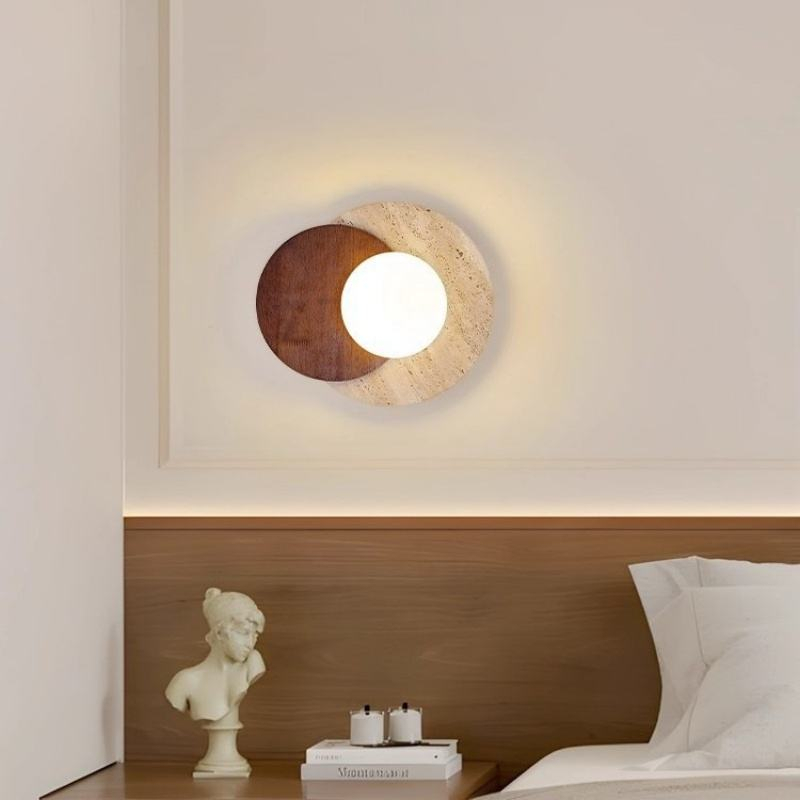 Nordic Eclipse Wall Sconce LED Wall Lamp for Bedroom Bedside Living Room Hallway HTD-IWST4006143 1