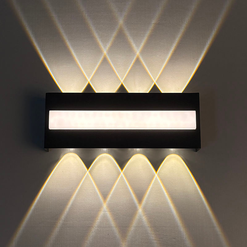 Aplique de pared exterior con viga transversal, resistente al agua IP65, apliques LED de pared, luces de porche montadas en la pared de 6W-10W, luz cálida de 3000K para el hogar, villa y patio HTD-EW4408 2