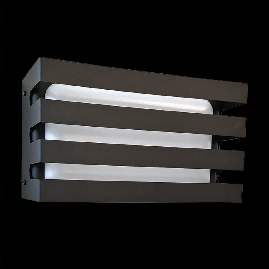 Applique murale extérieure moderne à LED horizontale, 12 W, flux lumineux élevé (184 lm/W), étanchéité IP65, boîtier en aluminium moulé sous pression, blanc chaud 3000 K, noir/blanc/gris, idéale pour terrasse, porche, villa ou jardin (HTD-EW4412). 2