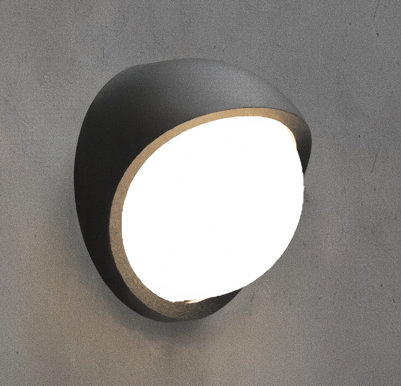 Modern Round LED Outdoor Wall Light, 12W High Lumen 187lm/W, IP65 Waterproof Die-Cast Aluminum Exterior Sconce, 3000K Warm White, Black/White/Grey for Patio Porch Villa Garden HTD-EW4303 1