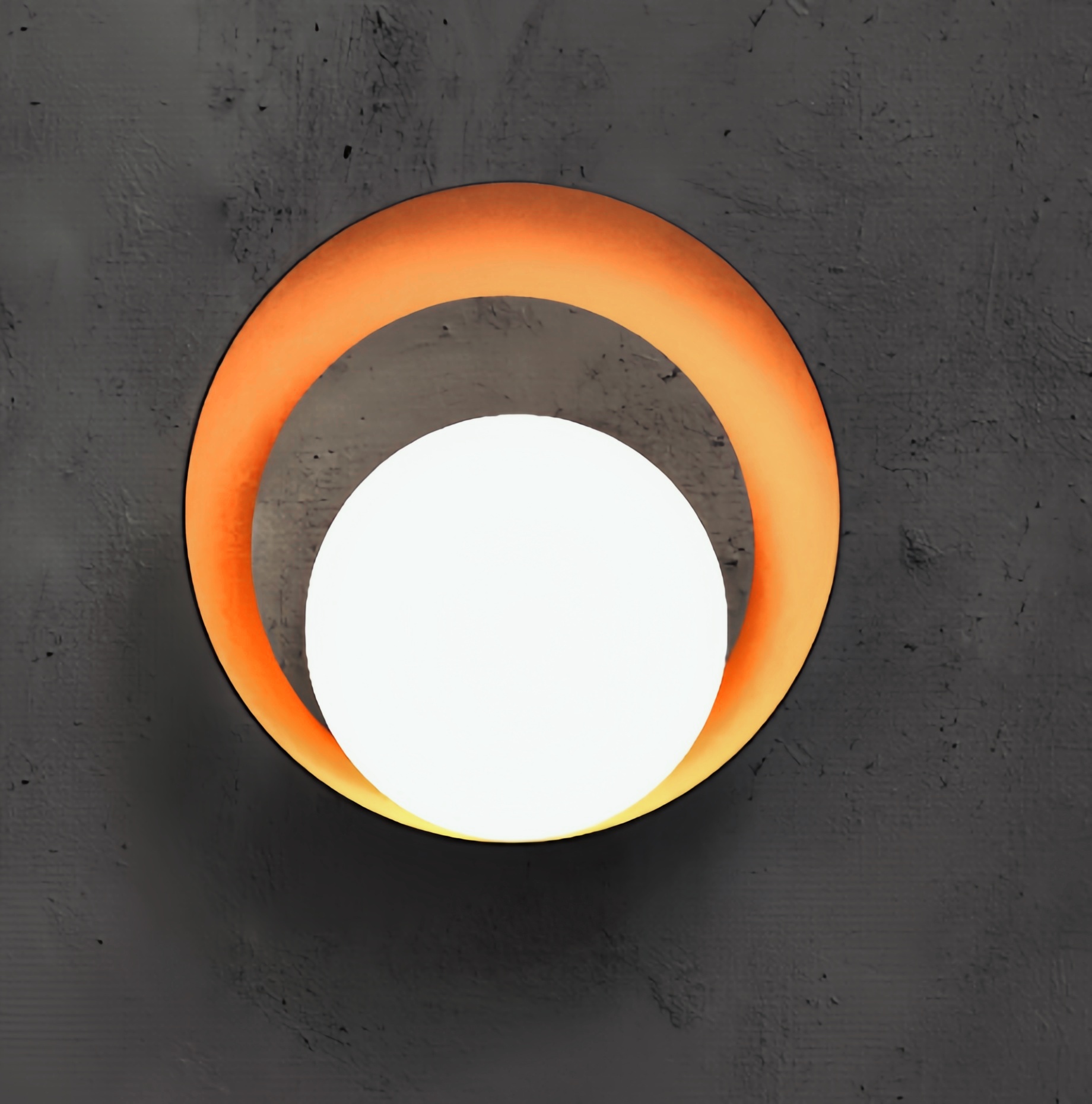 Applique murale extérieure moderne à LED, anneau et rond, 12 W, flux lumineux élevé (189 lm/W), étanchéité IP65, boîtier en aluminium moulé sous pression, blanc chaud 3000 K, noir et or/blanc et or, idéale pour terrasse, porche, villa ou jardin (HTD-EW4101). 1