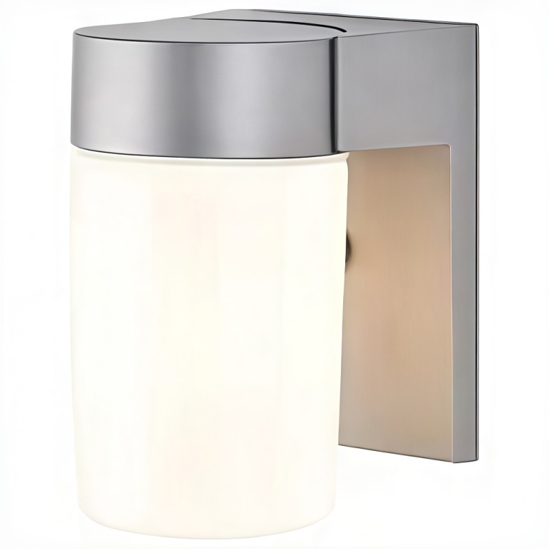 Applique murale extérieure cylindrique moderne, abat-jour blanc dépoli avec base carrée, douille G9/E27, noir, blanc, gris, HTD-EW4606 1