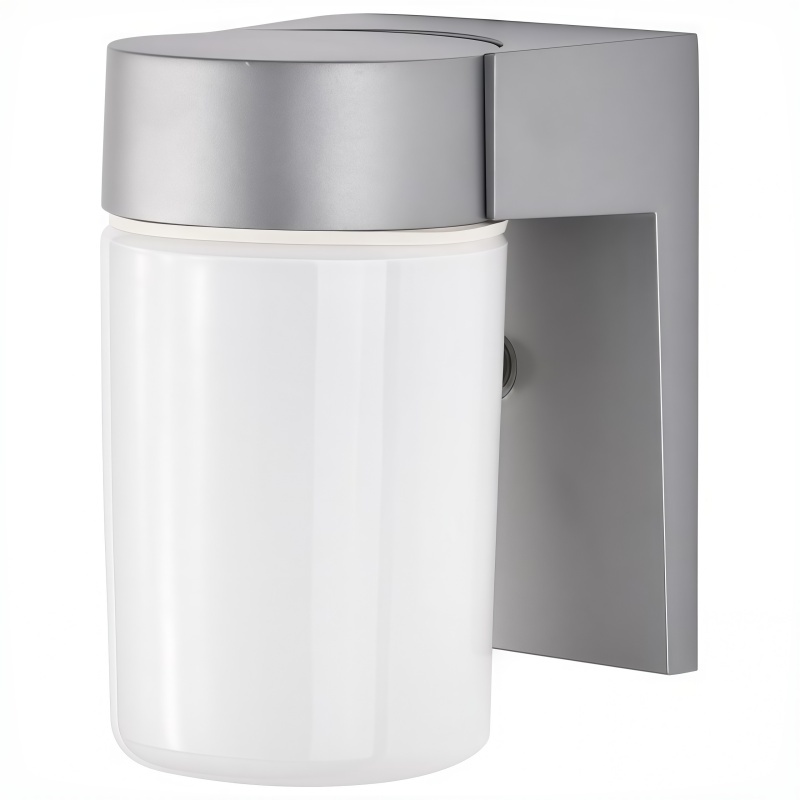 Applique murale extérieure cylindrique moderne, abat-jour blanc dépoli avec base carrée, douille G9/E27, noir, blanc, gris, HTD-EW4606 3