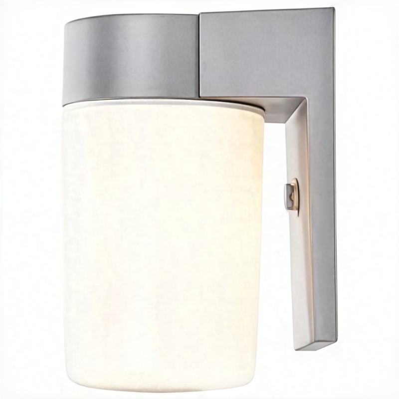Applique murale extérieure cylindrique moderne, abat-jour blanc dépoli avec base carrée, douille G9/E27, noir, blanc, gris, HTD-EW4606 4