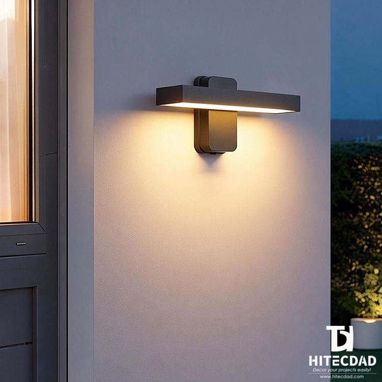 Serie moderna de apliques lineales giratorios, barra LED ajustable con luz cálida, 4 tamaños disponibles (12W-32W), resistente al agua IP65, HTD-EW4443 2