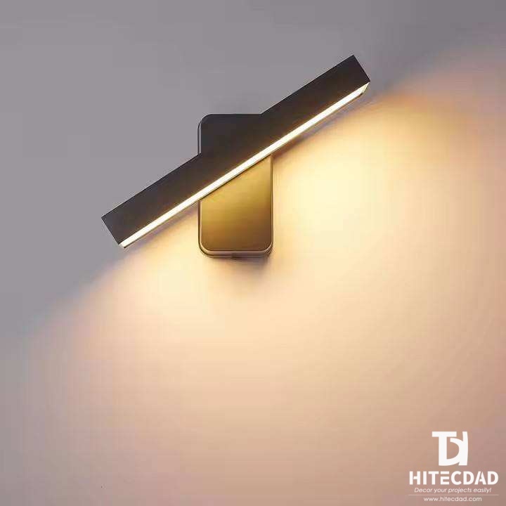 Serie moderna de apliques lineales giratorios, barra LED ajustable con luz cálida, 4 tamaños disponibles (12W-32W), resistente al agua IP65, HTD-EW4443 1