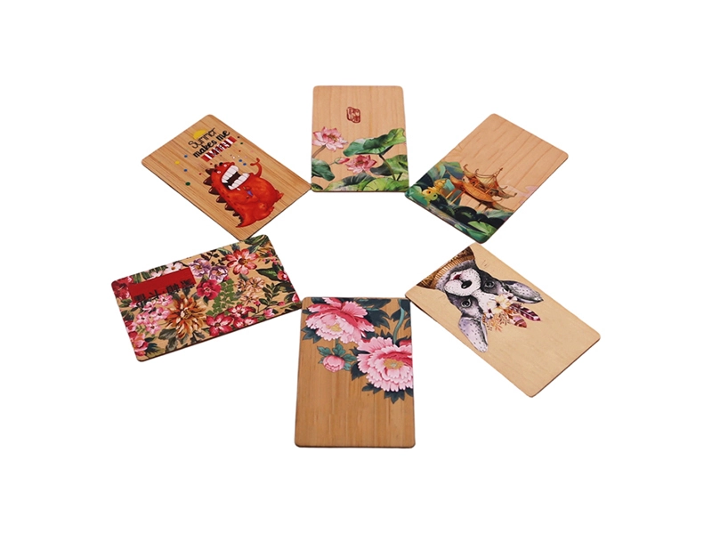 Custom Logo Wooden RFID Smart Card for Hotel Key Use 1