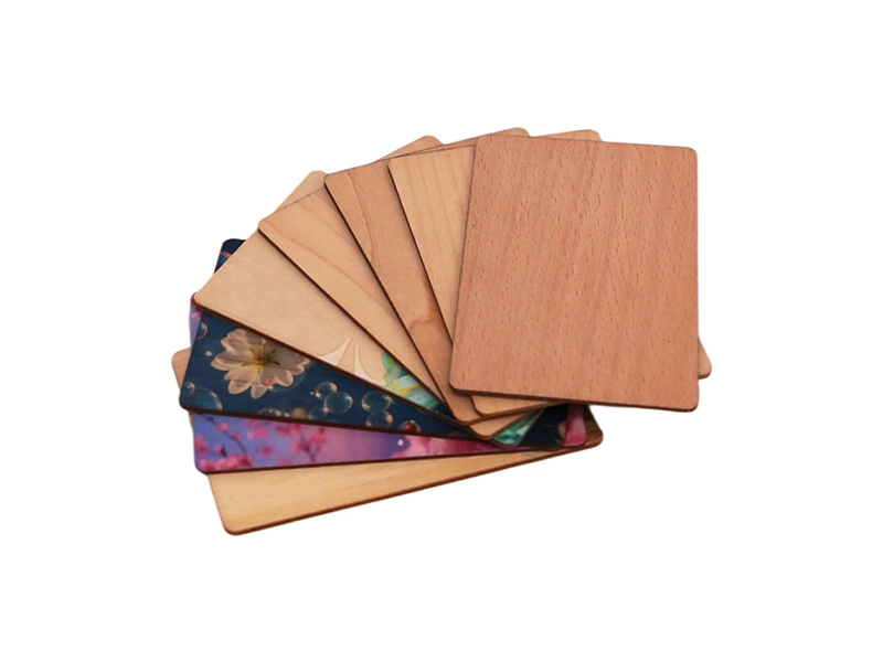 Eco-Friendly Contact IC Card with Color Printing on Wood Material 1
